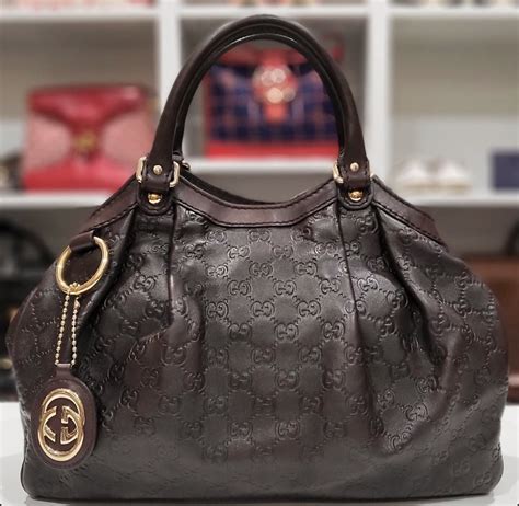 vintage gucci leather guccissima sukey tote|Gucci .